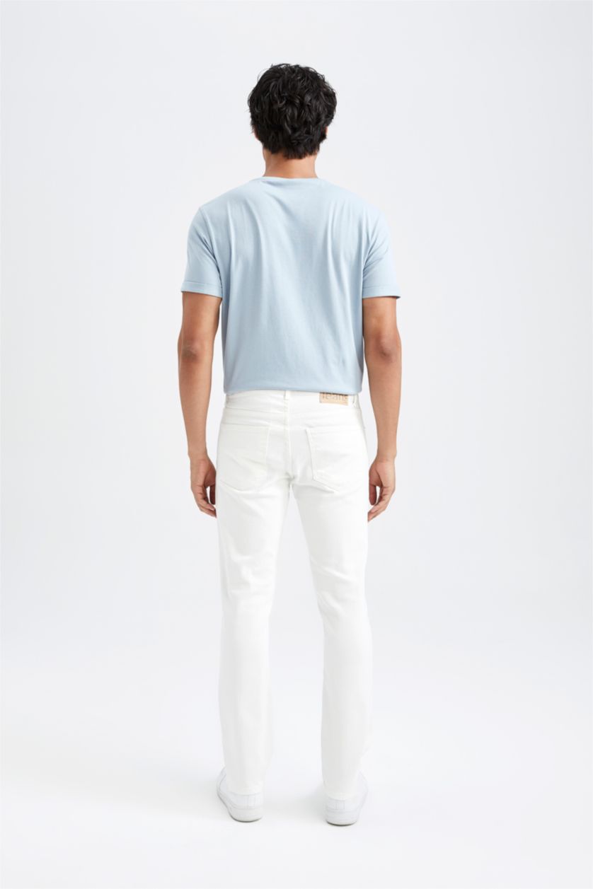 HOMME Écru Pantalon PEDRO - Coupe slim en jean