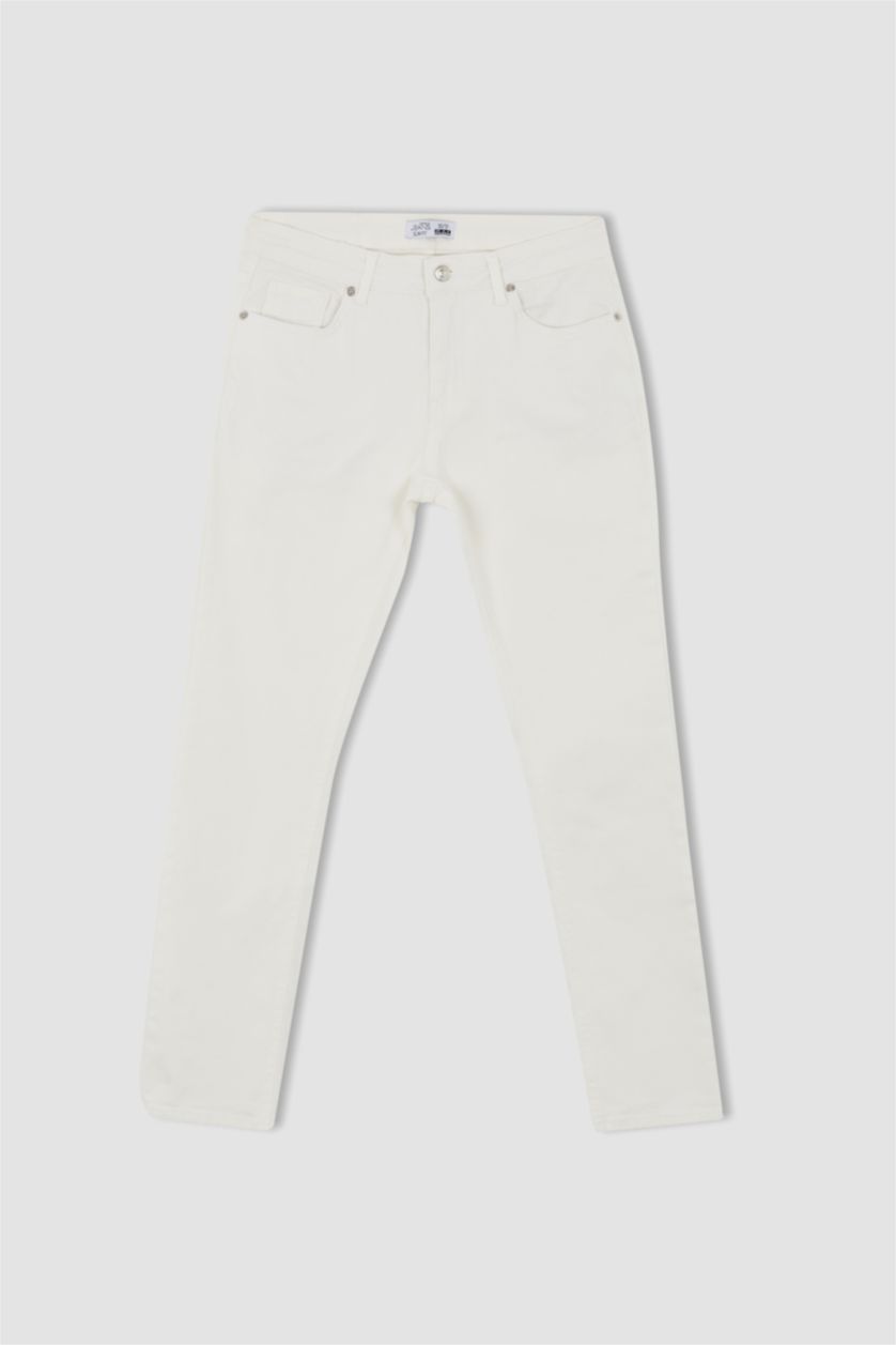 HOMME Écru Pantalon PEDRO - Coupe slim en jean