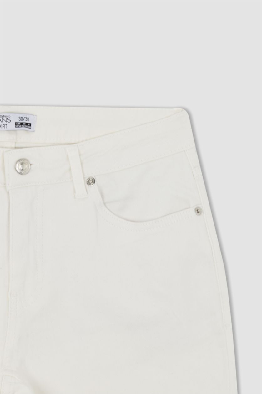 HOMME Écru Pantalon PEDRO - Coupe slim en jean