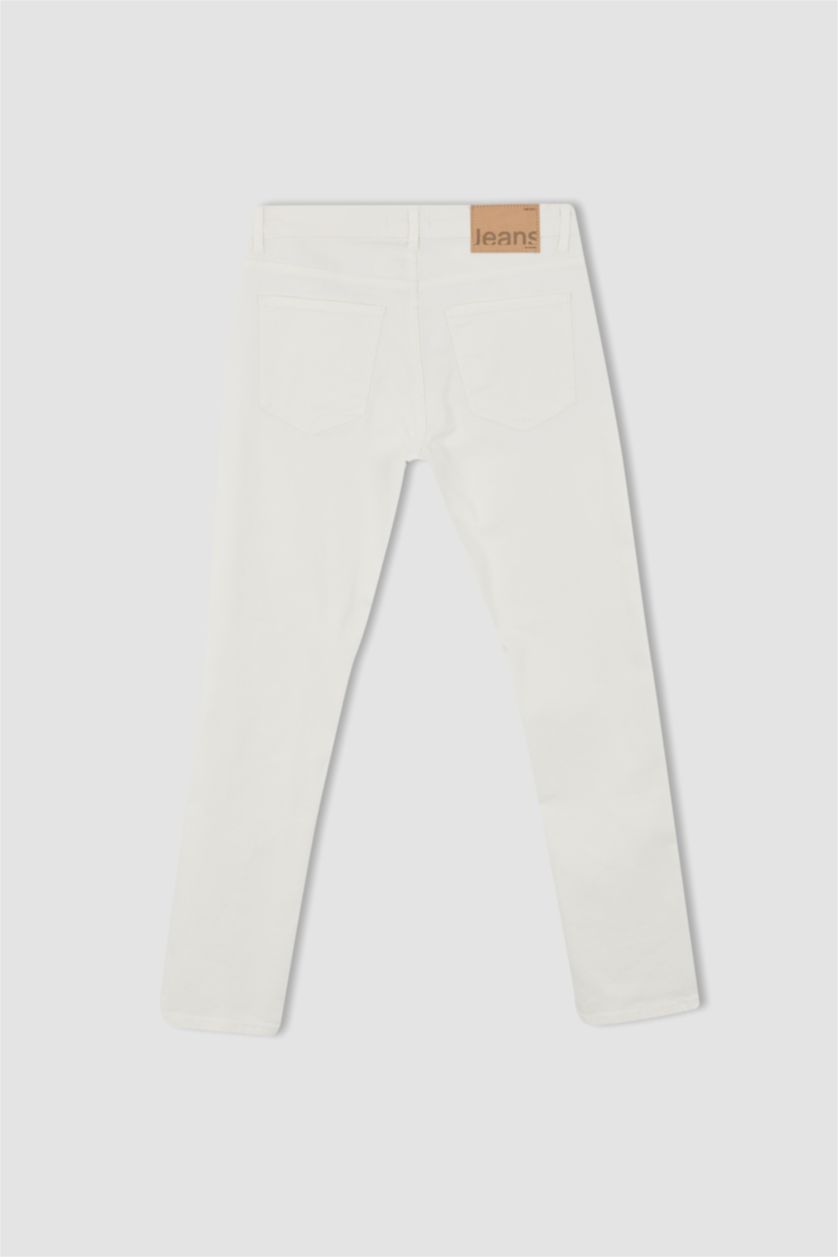 HOMME Écru Pantalon PEDRO - Coupe slim en jean
