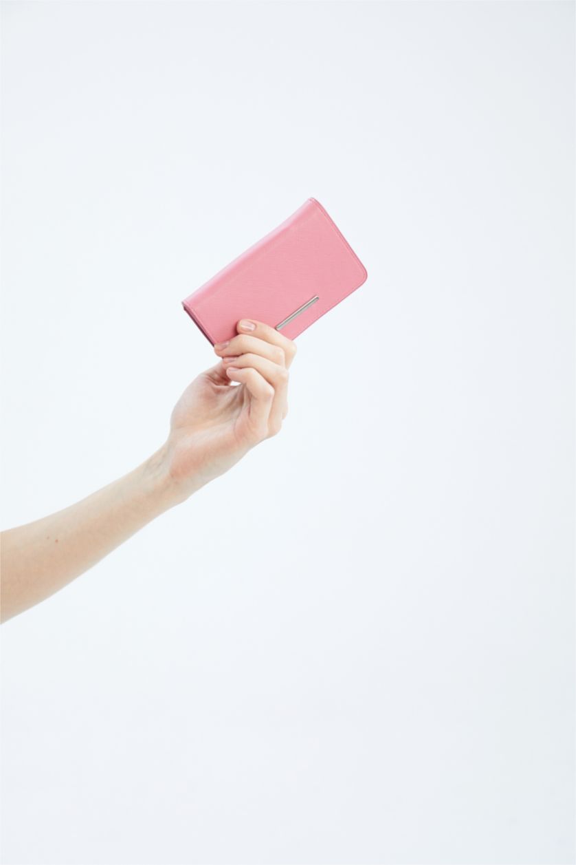 Women Fushsia Woman Faux Leather Wallets