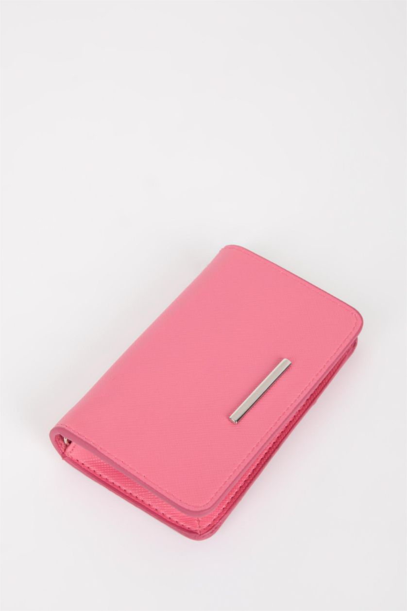 Women Fushsia Woman Faux Leather Wallets