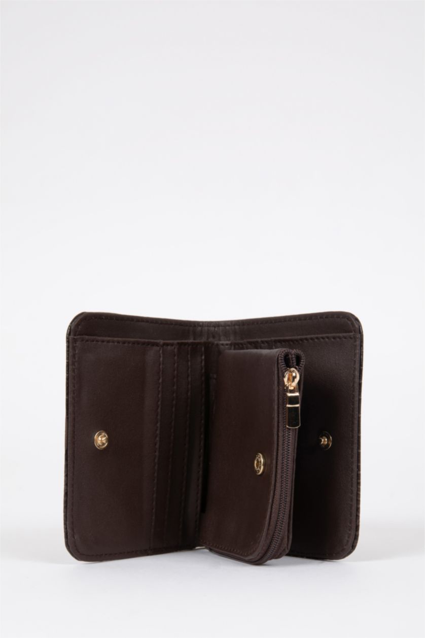 Kadın Koyu Kahve Kadın Croco Cüzdan