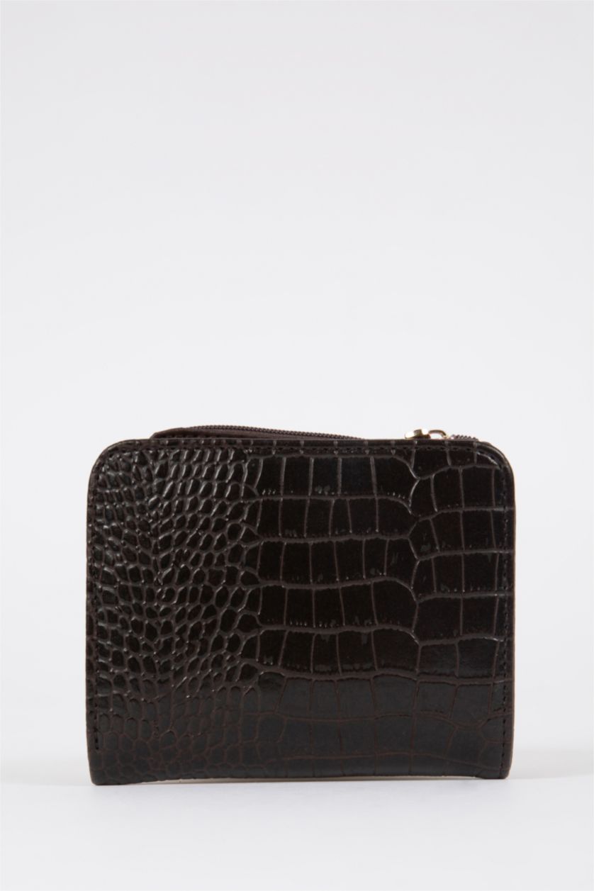 Kadın Koyu Kahve Kadın Croco Cüzdan