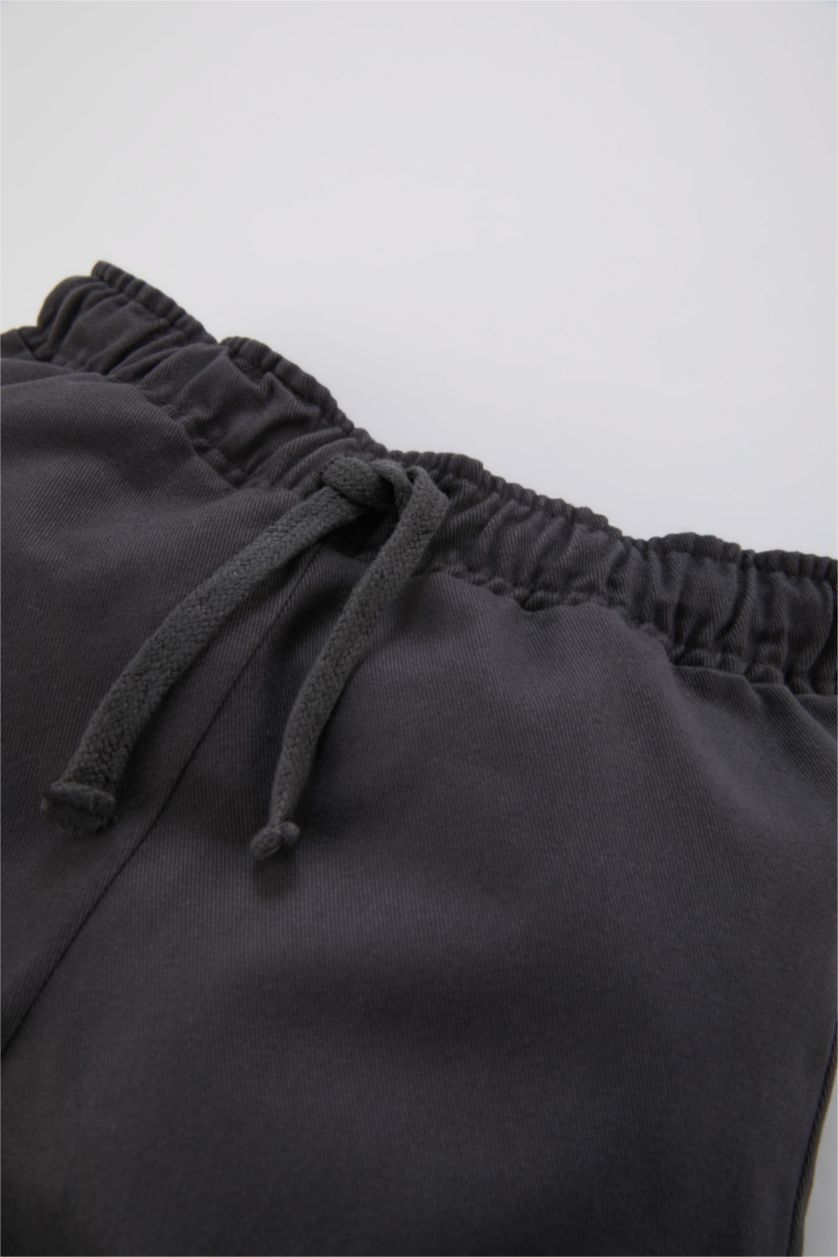 طفل صغير أنثرا بنطلون كارجو بيزك بيبي اولادي قصة عادية بساق مطاطي بجيب