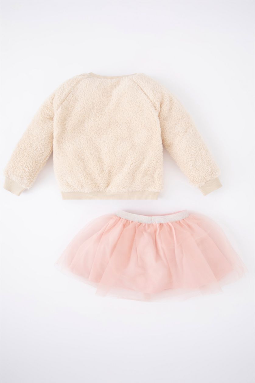 BABY GIRL Dark Pink طقم قصة عادية