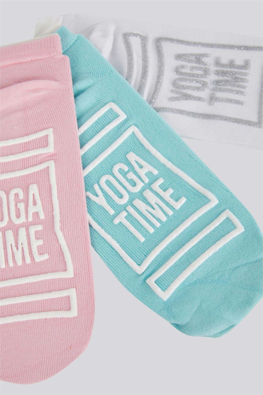 Women Karma 3 piece Cotton Pilates Socks