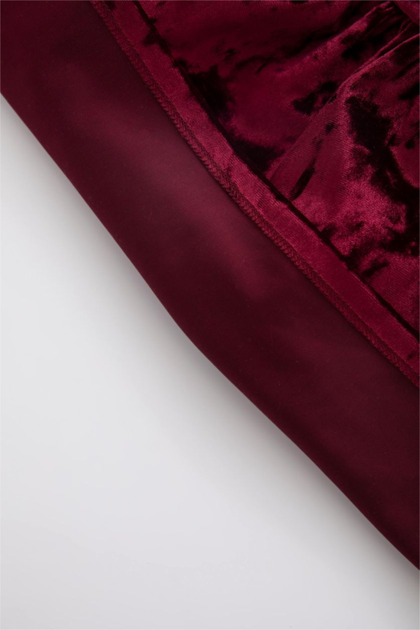 BABY GIRL Red Baby Girl Long Sleeve Velvet Dress