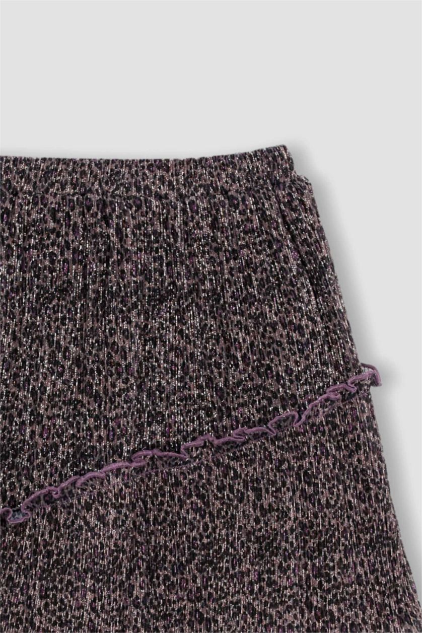 بناتي زهري جيبة بناتي تول بخصر مطاطي