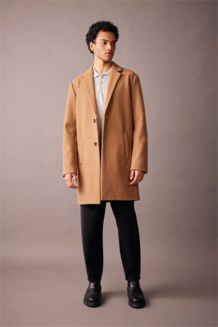 MAN Camel Button up Coat