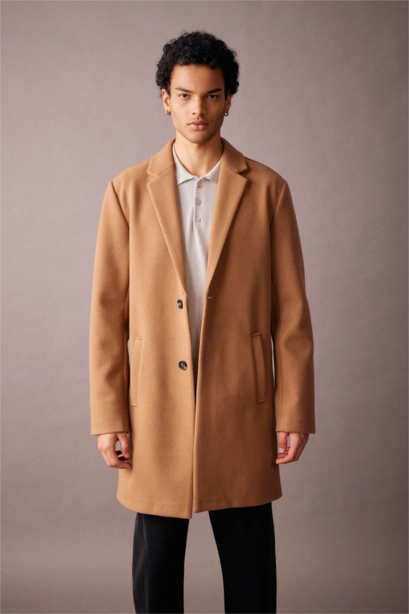 MAN Camel Button up Coat