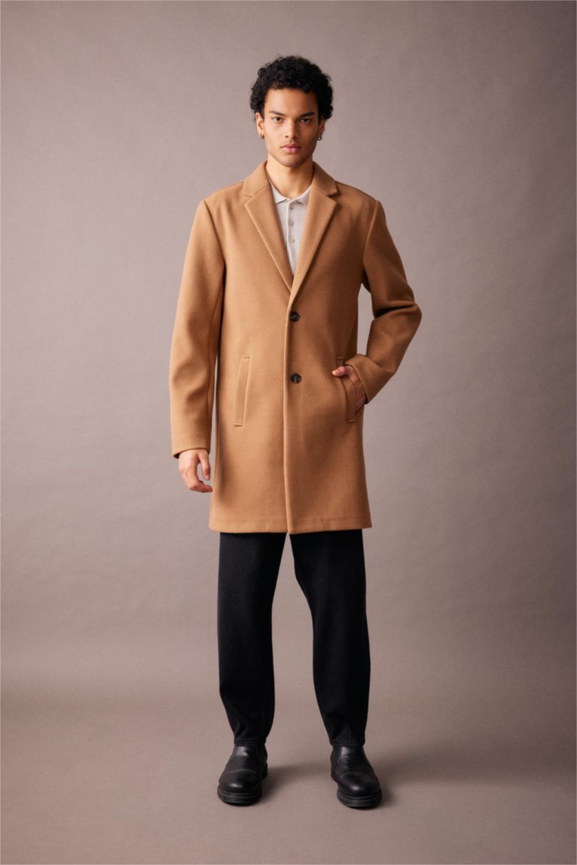 MAN Camel Button up Coat