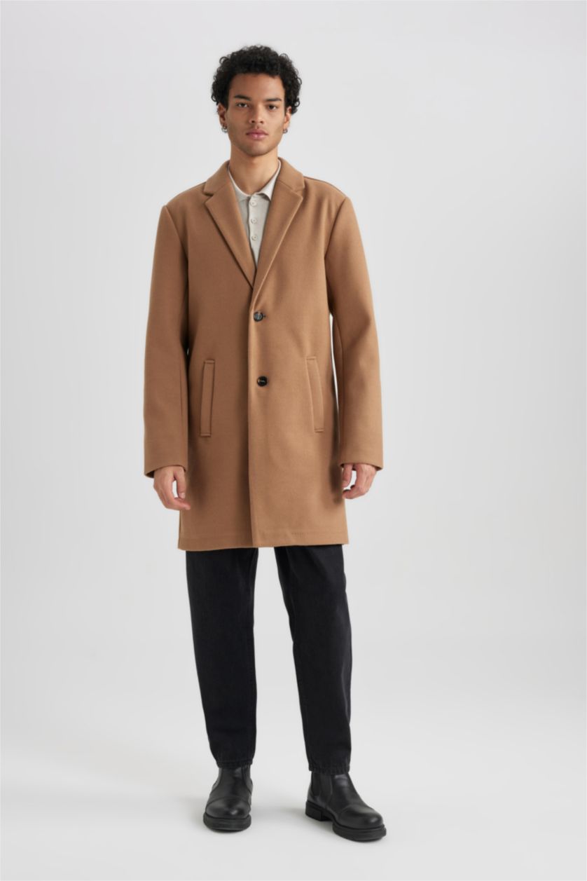 MAN Camel Button up Coat