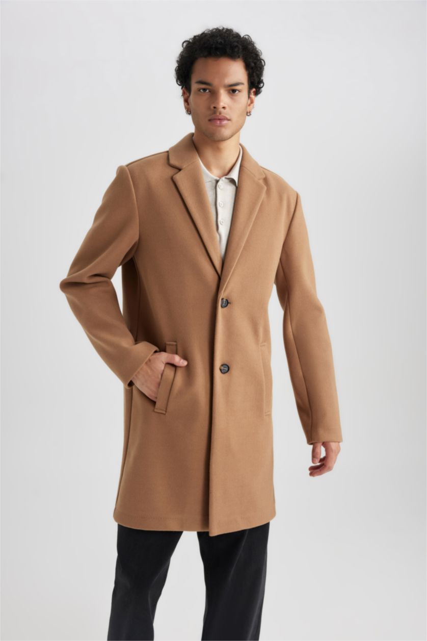 MAN Camel Button up Coat