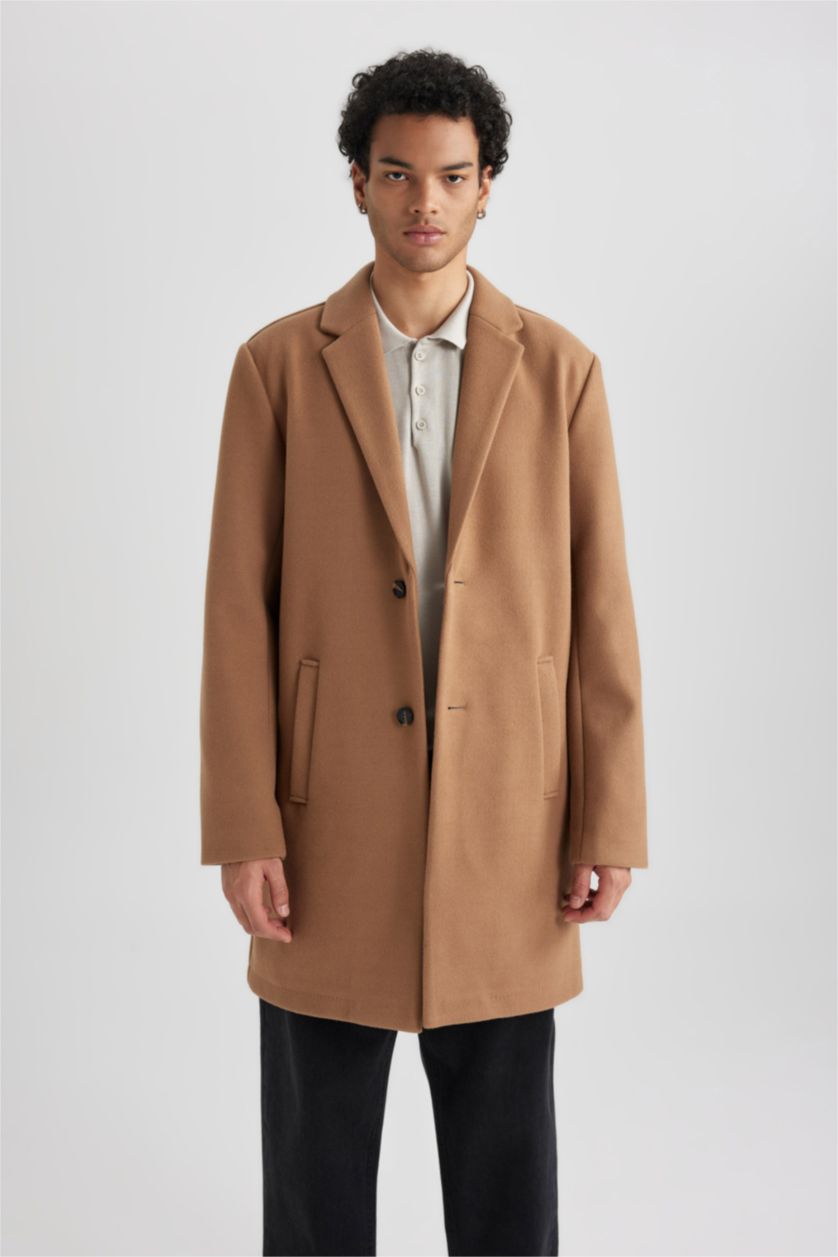 MAN Camel Button up Coat