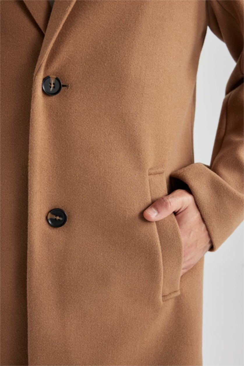 MAN Camel Button up Coat