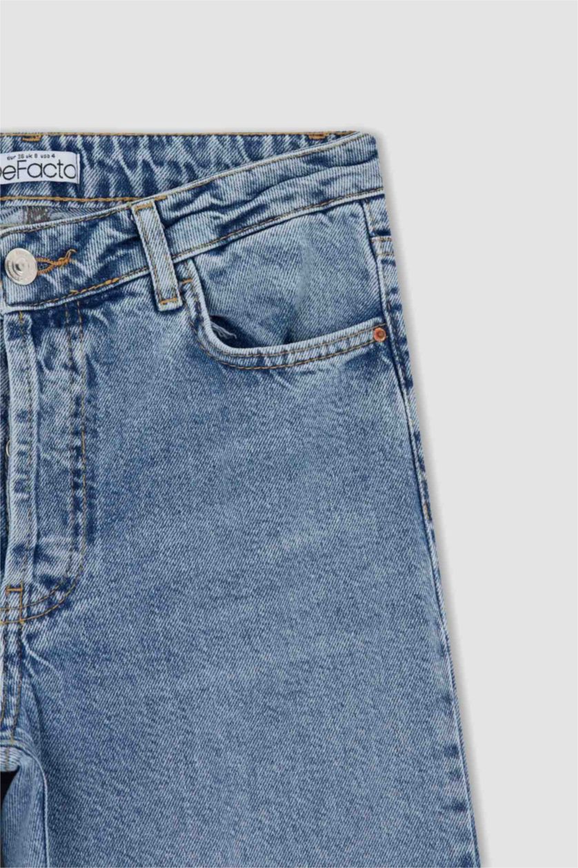 FEMME BLEU Clair Pantalon Jean Taille Basse Boyfriend