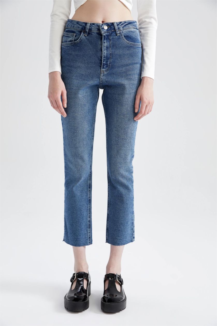 FEMME Bleu Taille haute