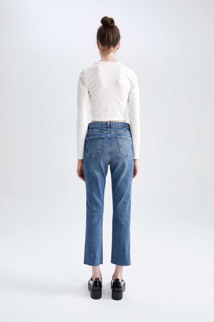 FEMME Bleu Taille haute