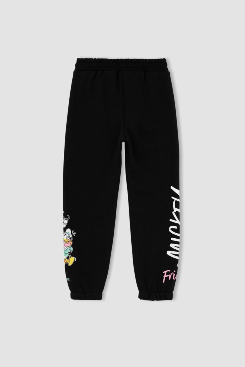Kız Çocuk - Genç Kız Siyah Kız Çocuk Disney Mickey Mouse Jogger Eşofman
