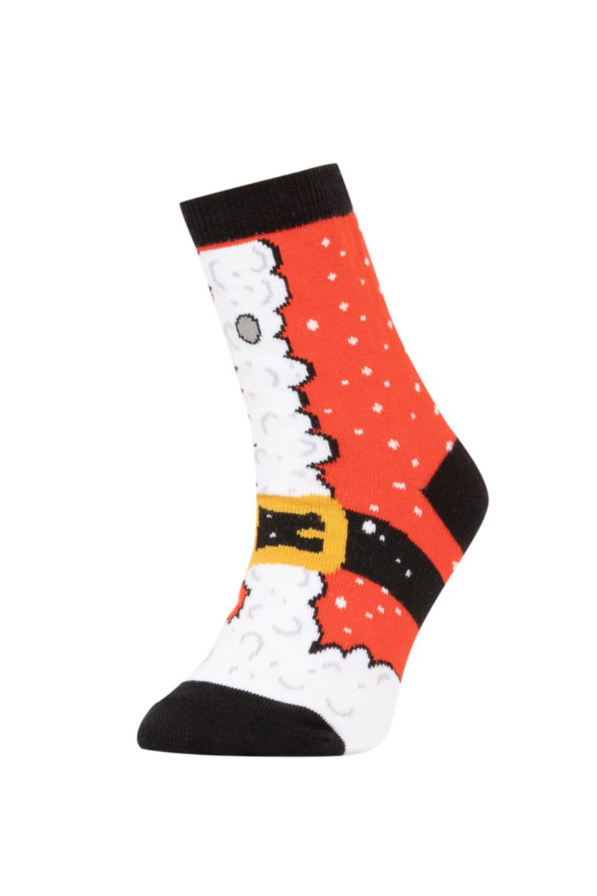 Erkek Çocuk - Genç Erkek Karma Erkek Çocuk Yılbaşı Temalı Pamuklu Uzun Çorap