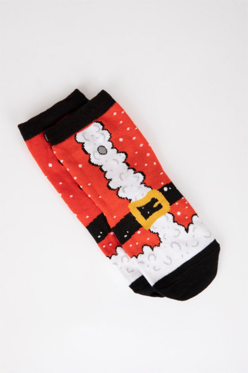 Erkek Çocuk - Genç Erkek Karma Erkek Çocuk Yılbaşı Temalı Pamuklu Uzun Çorap