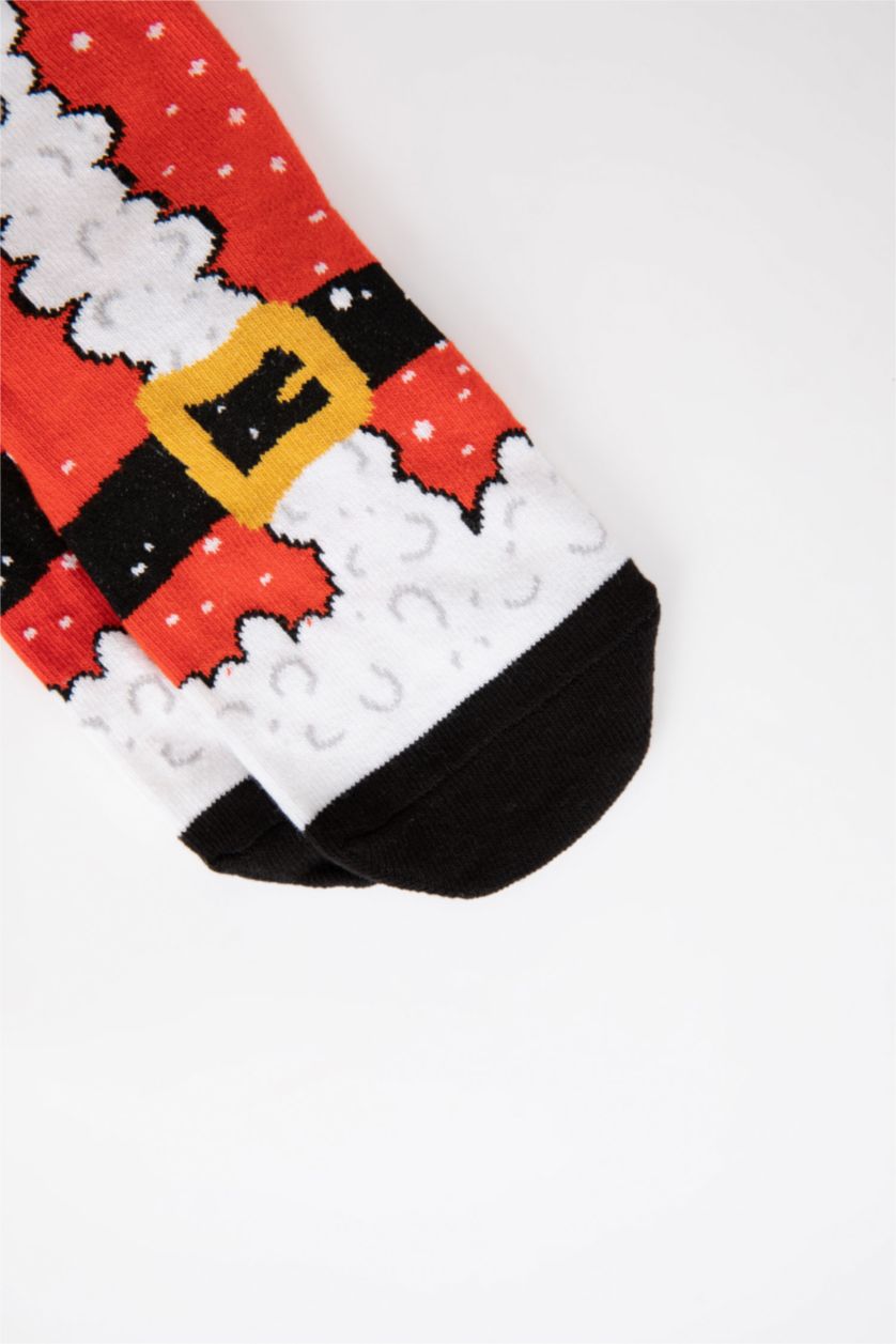 Erkek Çocuk - Genç Erkek Karma Erkek Çocuk Yılbaşı Temalı Pamuklu Uzun Çorap