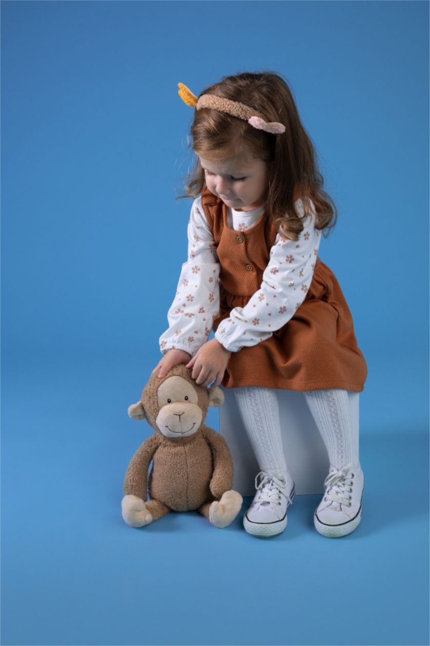 BABY GIRL Orange طقم قصة عادية