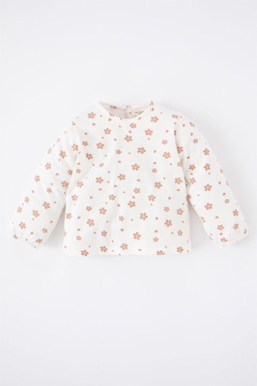 BABY GIRL Orange طقم قصة عادية
