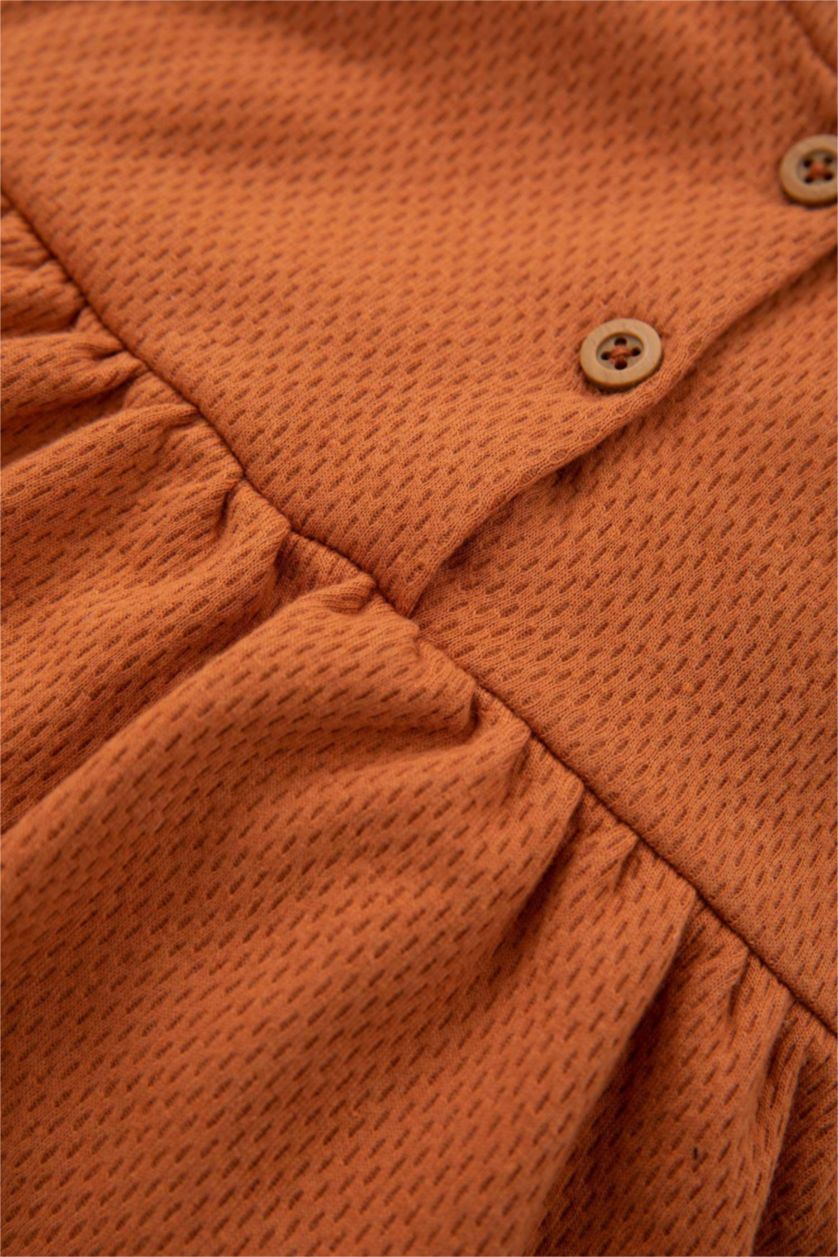 BABY GIRL Orange طقم قصة عادية