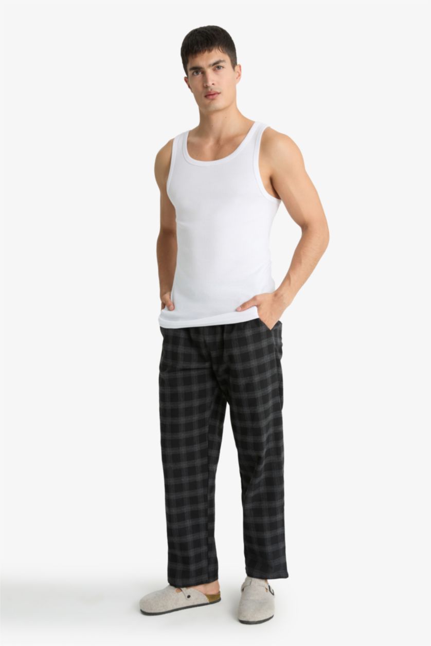 MAN White Slim Fit Ribana 2 piece Tank Top