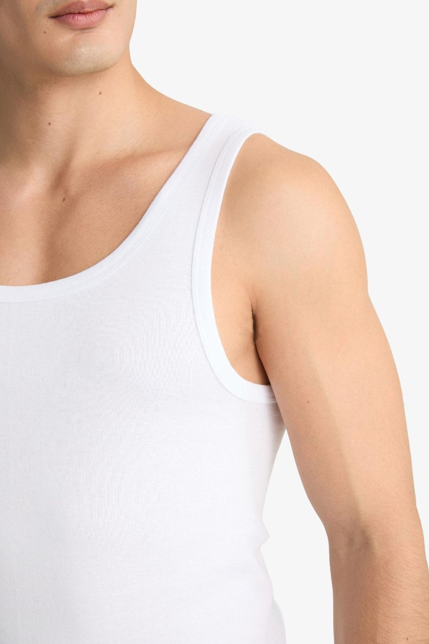 MAN Black Slim Fit Ribana 2 piece Tank Top