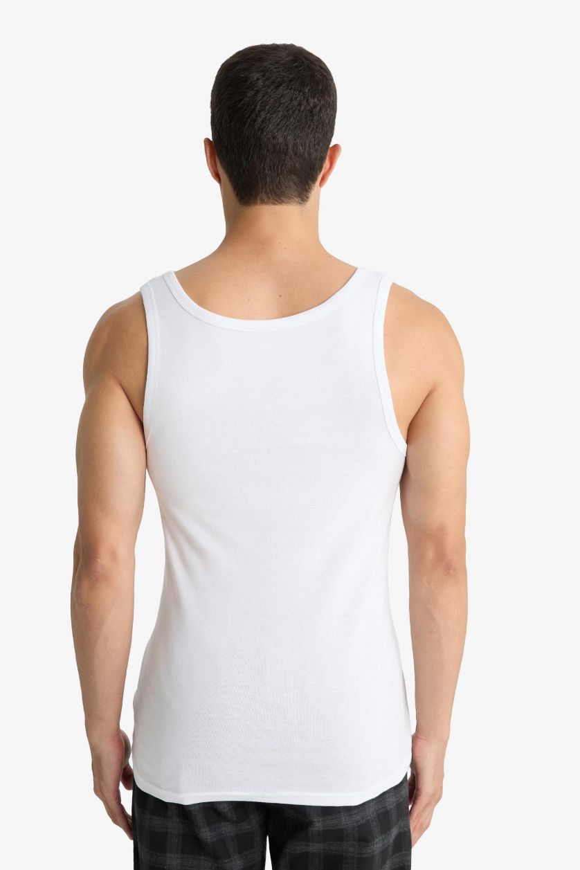 MAN Black Slim Fit Ribana 2 piece Tank Top