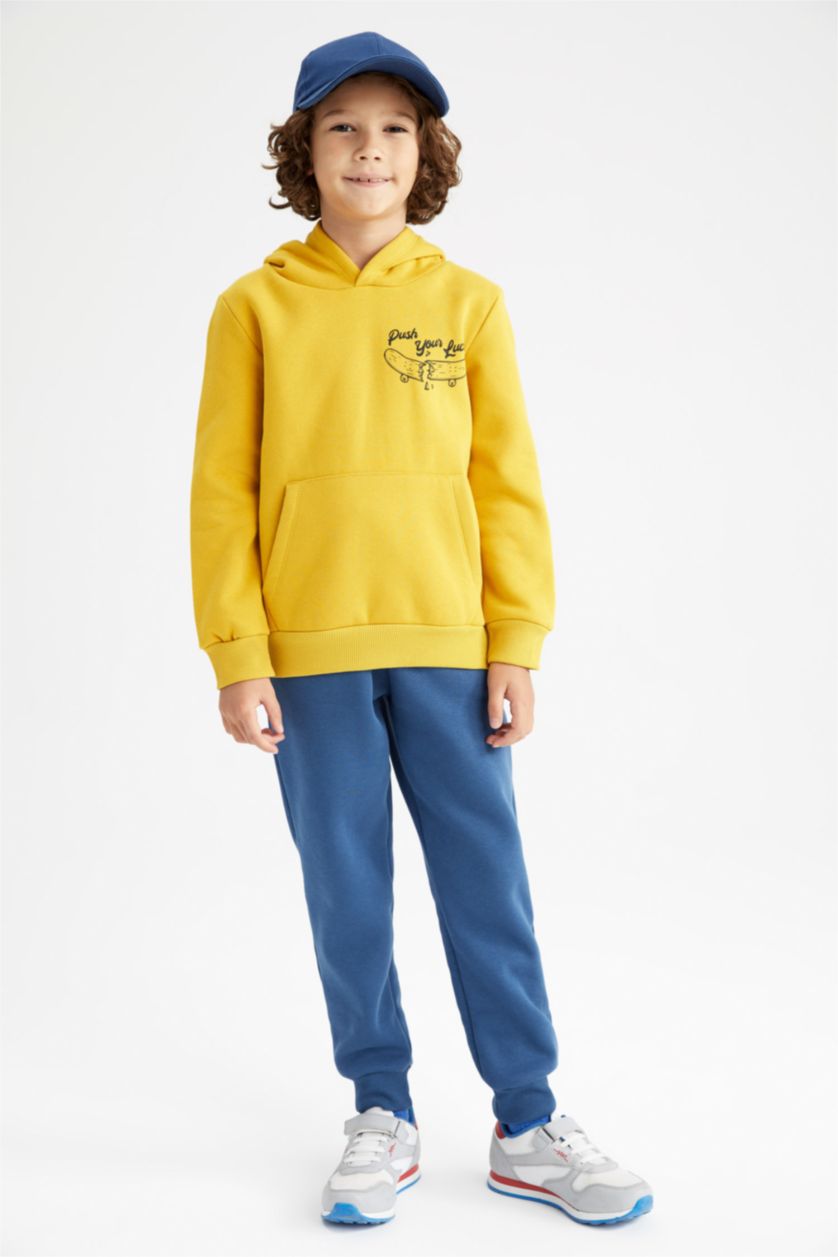 أولادي أصفر سويت شيرت ولادي بغطاء رأس