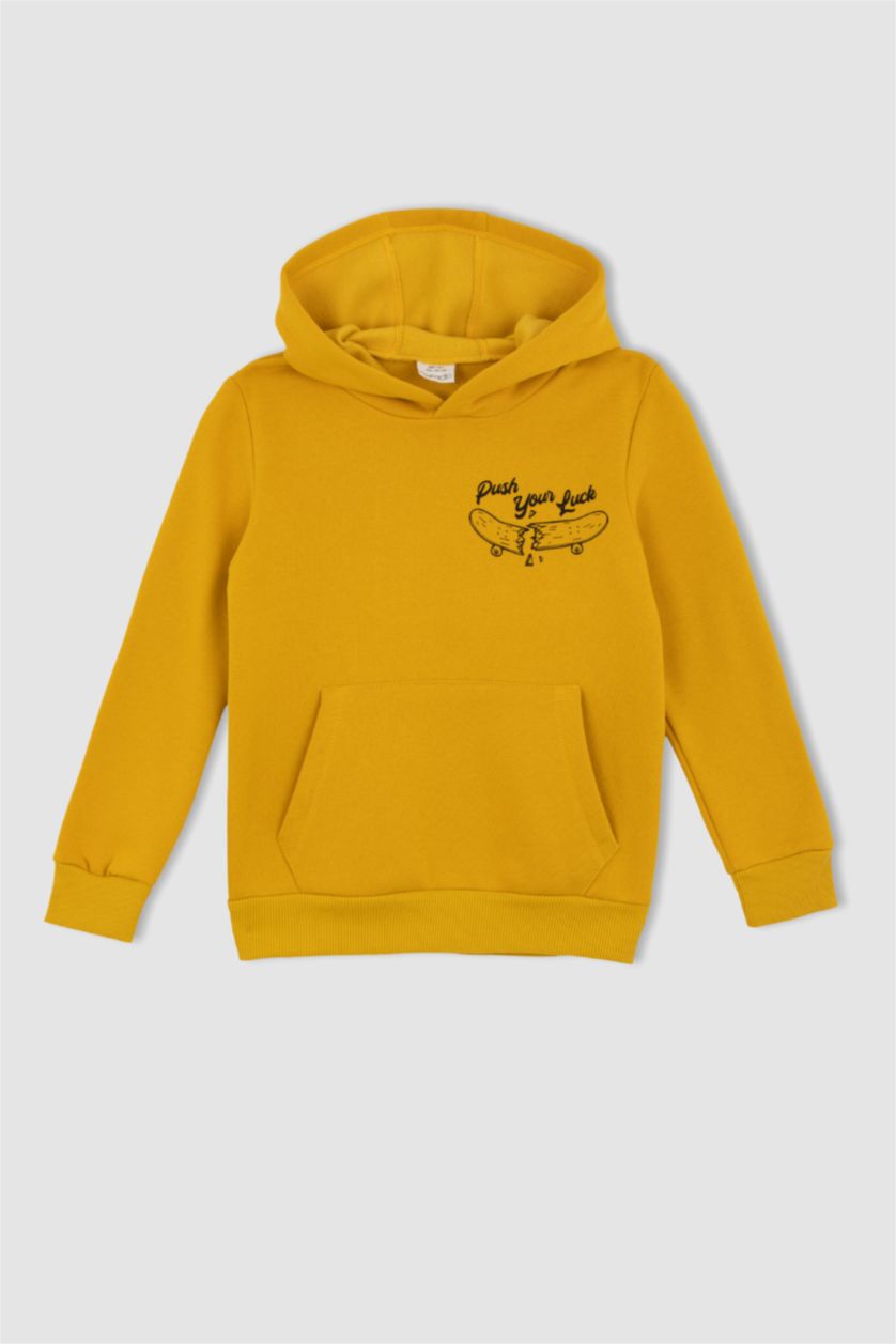 أولادي أصفر سويت شيرت ولادي بغطاء رأس