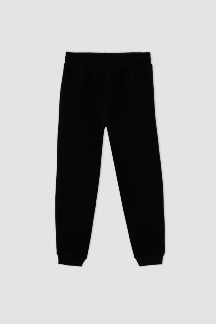 Kız Çocuk - Genç Kız Siyah Kız Çocuk Baskılı Sweatshirt Eşofman Altı 2'li Takım