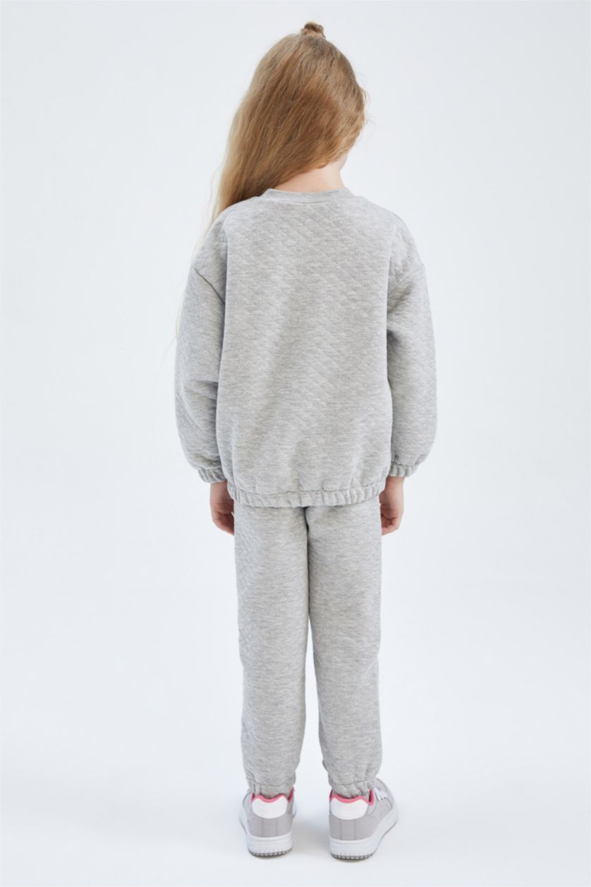 GIRLS & TEENS Light Grey Melange طقم قصة عادية