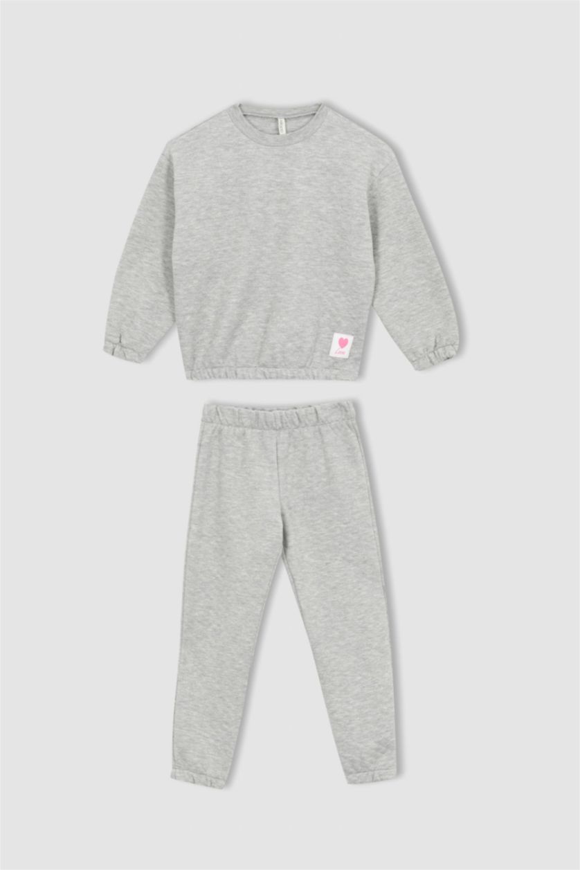 GIRLS & TEENS Light Grey Melange طقم قصة عادية