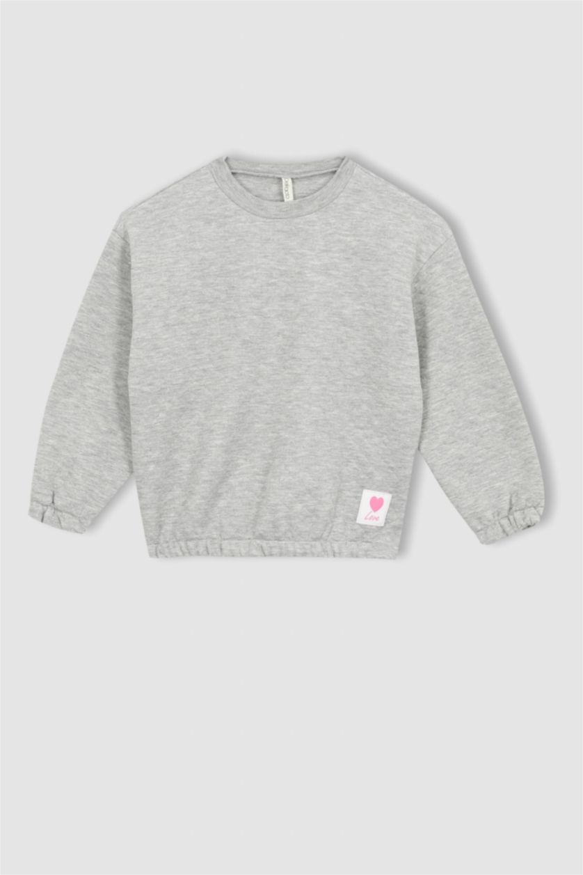 GIRLS & TEENS Light Grey Melange طقم قصة عادية