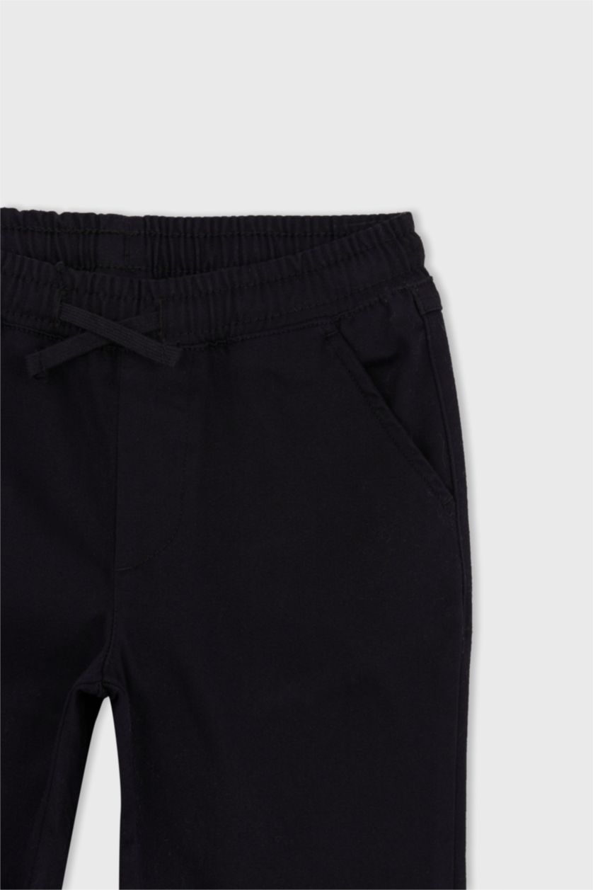 Мальчики и подростки Черный Штаны джоггеры с карманами для мальчиков