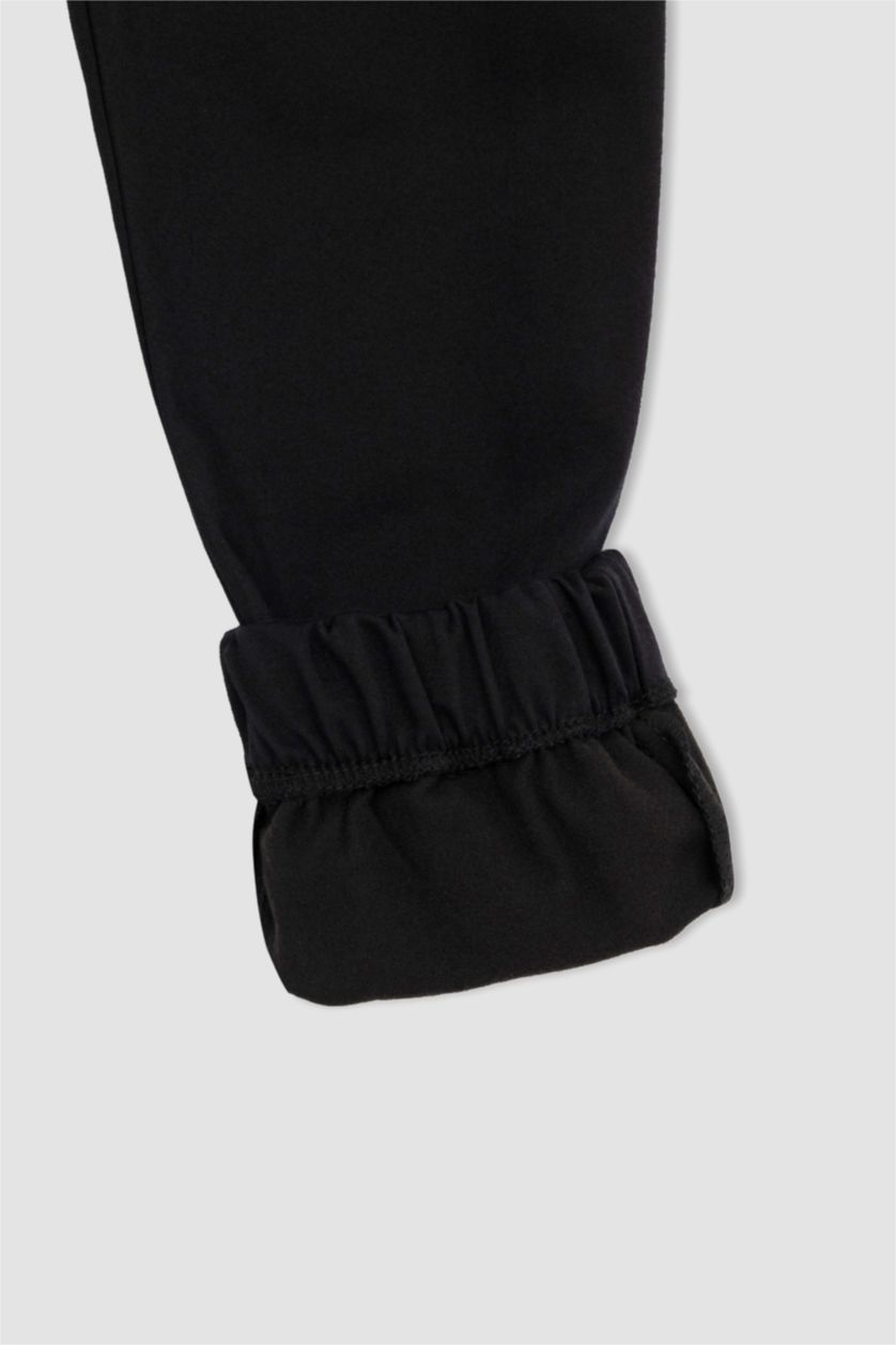 Мальчики и подростки Черный Штаны джоггеры с карманами для мальчиков