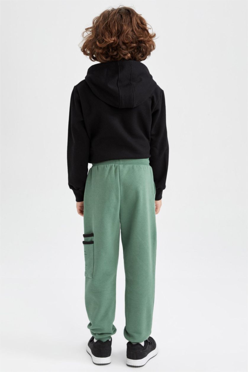 BOYS & TEENS Green Regular Fit Trousers