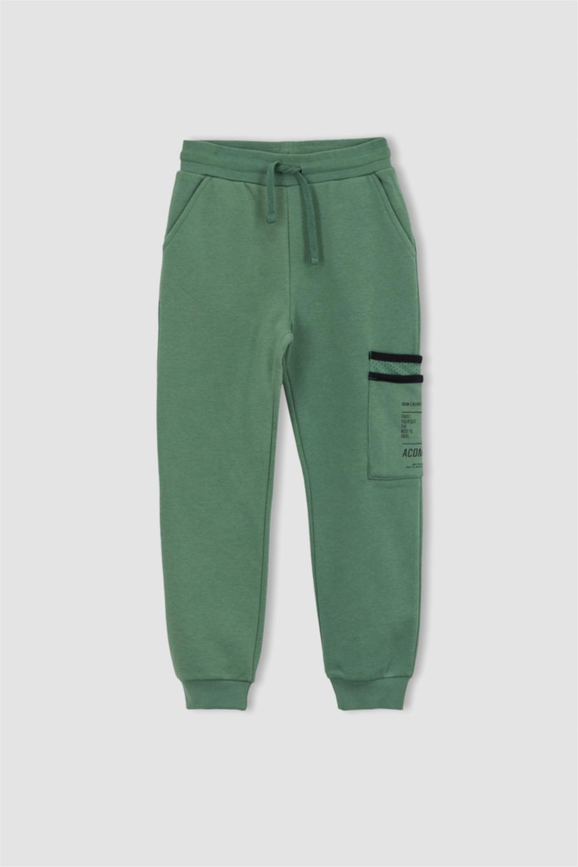 BOYS & TEENS Green Regular Fit Trousers