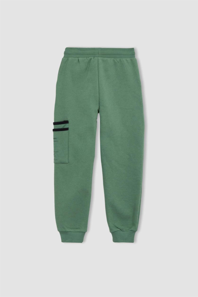 BOYS & TEENS Green Regular Fit Trousers