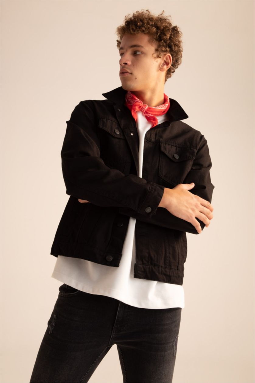 Erkek Siyah Slım Fıt Ceket