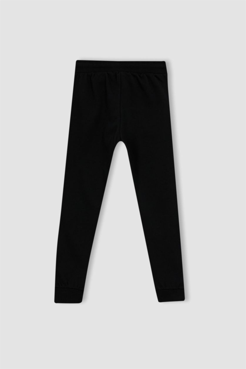 أولاد أسود طقم ولادي قصة عادية كم طويل بغطاء للرأس - قطعتين معاد تدويره