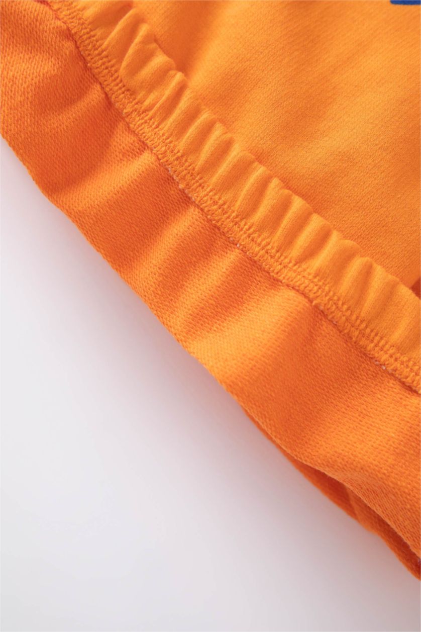 BABY GIRL Orange Baby Girl Printed Crew Neck Sweatshirt