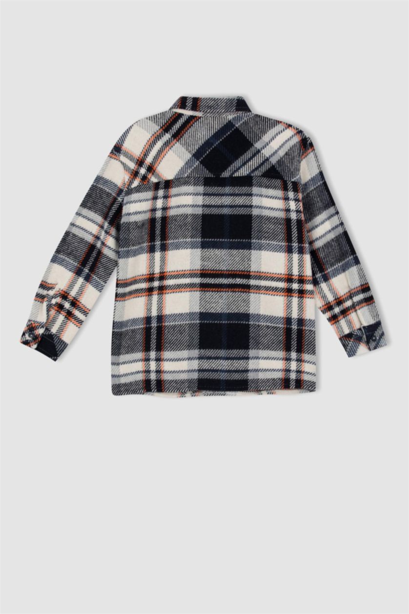 GARÇONS Marin Chemises à manches longues Flanelle Col Polo Garçon