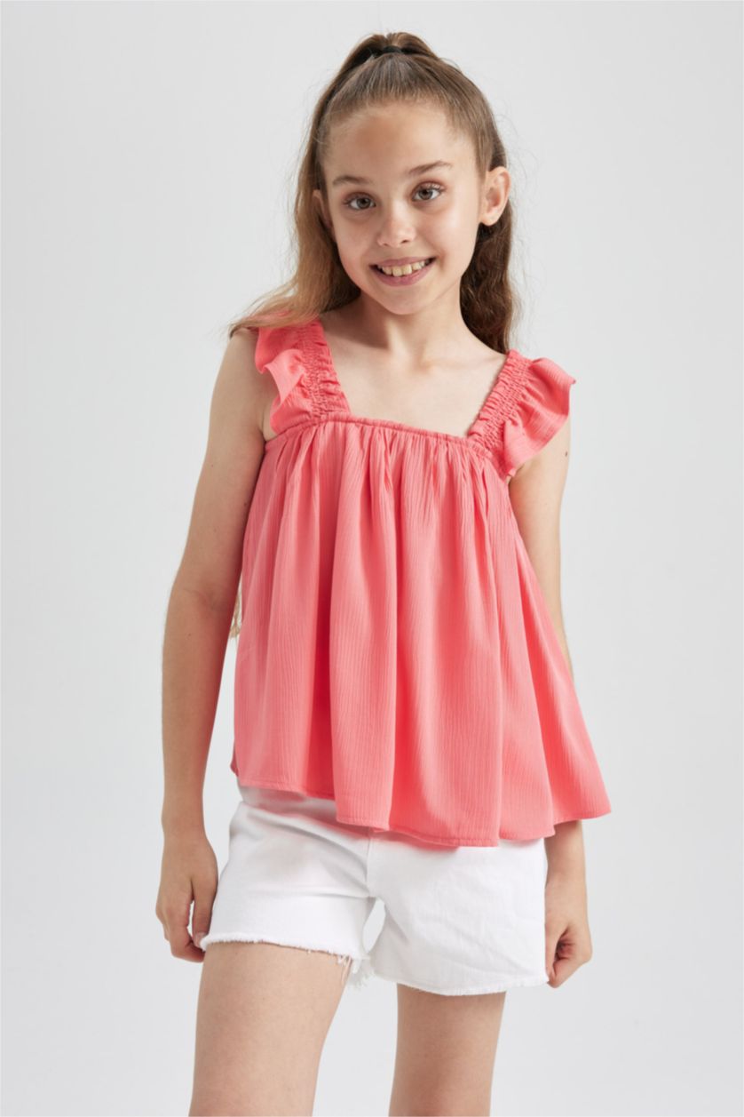 GIRLS & TEENS Coral Girl Regular Fit Short Sleeve Blouse