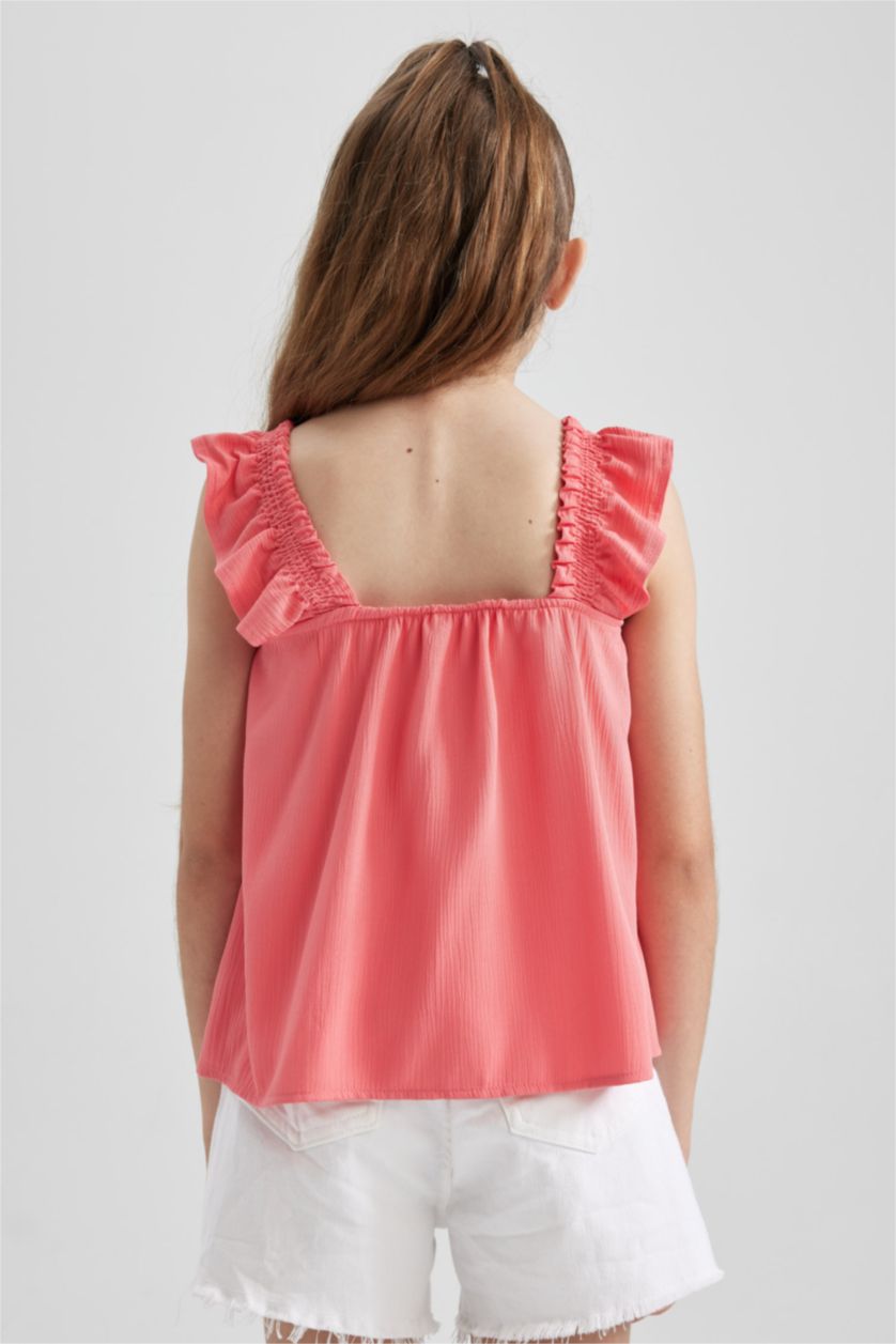 GIRLS & TEENS Coral Girl Regular Fit Short Sleeve Blouse